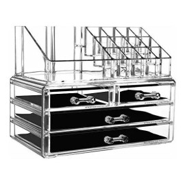Cq Acrylic Organizador Para Maquillaje Con 13 Compartimentos 4 Cajones