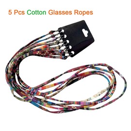 Eyeglass Holder Strap,5 pcs Glasses String Spectacles Cord Sunglasses Strap Chain Eyewear Retainer,Glasses Lanyard for Women Men and Children (Colorful)