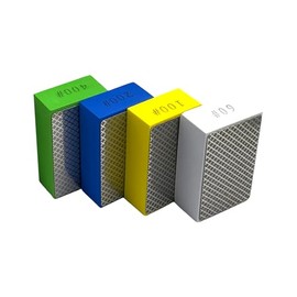 Yuejizhe 4Pcs Diamond Sanding Blocks,60#/100#/200#/400# Grit Diamond Polishing Pads for Sandling Marble Tile Stone Ceramic Glass Grinding