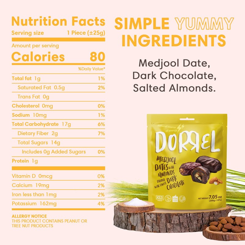 DORREL - Trio Bundle Pack: Belgian Dark Chocolate Covered Dates