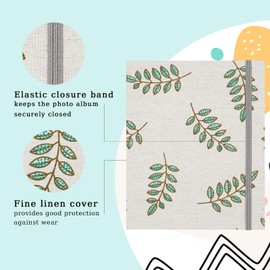 Cherrich Small Photo Album 4x6 100 Pockets Linen Cover Picture Book Holds 4x6 Photos for Wedding, Baby, Family, Graduation