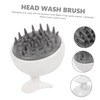 Gatuida 2pcs Compact Scalp Exfoliator Brush Portable Wear-resistant Scalp for