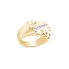 AFFY Signet Nugget Men's Ring Cubiz Zirconia In 14K Yellow