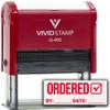 Ordered by Date (Order Complete) Self Inking Rubber Stamp (Red
