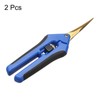 HARFINGTON 2pcs Gardening Scissors 6.5" Curved Stainless Steel Blades Hand