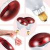 Treela 6 Pcs 110V Red Infrared Bulbs Medium E26 Base,