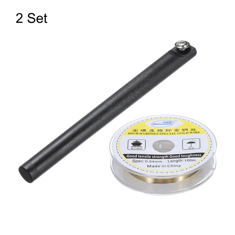 QUARKZMAN 100m/328ft Molybdenum Screen Cutting Wire Line with Handle Phone