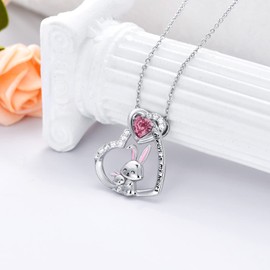 Flpruy Animal Necklace 925 Sterling Silver, Cute Animal Necklace Jewellery, Birthday Gifts Women Girls Ladies, Sterling Silver, Cubic Zirconia