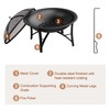 Fire Beauty Fire Pit for Outside Wood Burning,BBQ Grill Steel