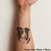 'Border Collie' Temporary Tattoo - Water Resistant, Skin-Safe, Non-Toxic Transfer