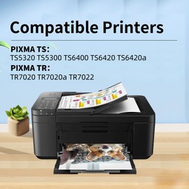 260XL 261XL Ink cartridges Replacement for Canon 260xl 261xl Ink PG-260 XL CL-261 Ink catridges Compatible with TS6420a TS6400 TS6420 TR7020a TR7000 TR7020 TS5320 TS5300 Printer (1Black 1 Tri-Color)