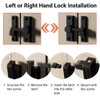 No Drilling Door Latch Lock, Rotate Bolt Locks Gate Latch
