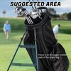 Golf Stand Bag Leg Tether Strap Adjustable Black PU Leather