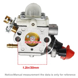 Hoypeyfiy Carburetor Kit 41441200608 Replacement for Stihl C1M-S267A FC56 FC70 FS40 FS56 FS70 FS40C FS50C FS56C FS70C HT56 HT56C KM56 KM56C KN56 Trimmer Weed Eater Carb