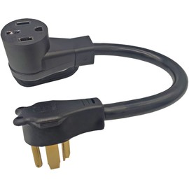 Fullsky FC-14345 Dryer AC Adapter Cord NEMA 14-30P to NEMA 14-50R Male 14-30P Plug to Female 14-50R 4 Prong Receptacle Adapter Output Maximum 30Amp 125/250Volt