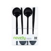 Novelty Modern Flatware, Cutlery, Teaspoons/Dessert Spoon Luxury Black 32 Count