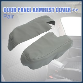 VekAuto 1 Pair Front Door Cover Armrest Cover Pad Replacement Microfiber Leather for Honda Ridgeline 2006-2014 Gray Auto Accessories