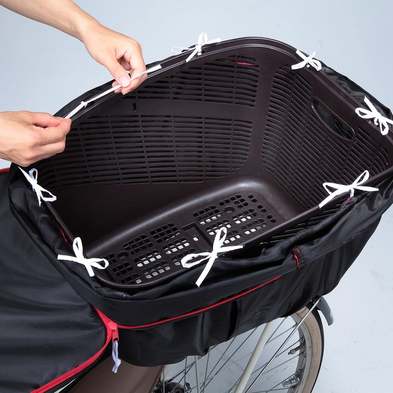 Bicycle Basket Cover, Front and Rear Use, 2 Tiers, Compatible