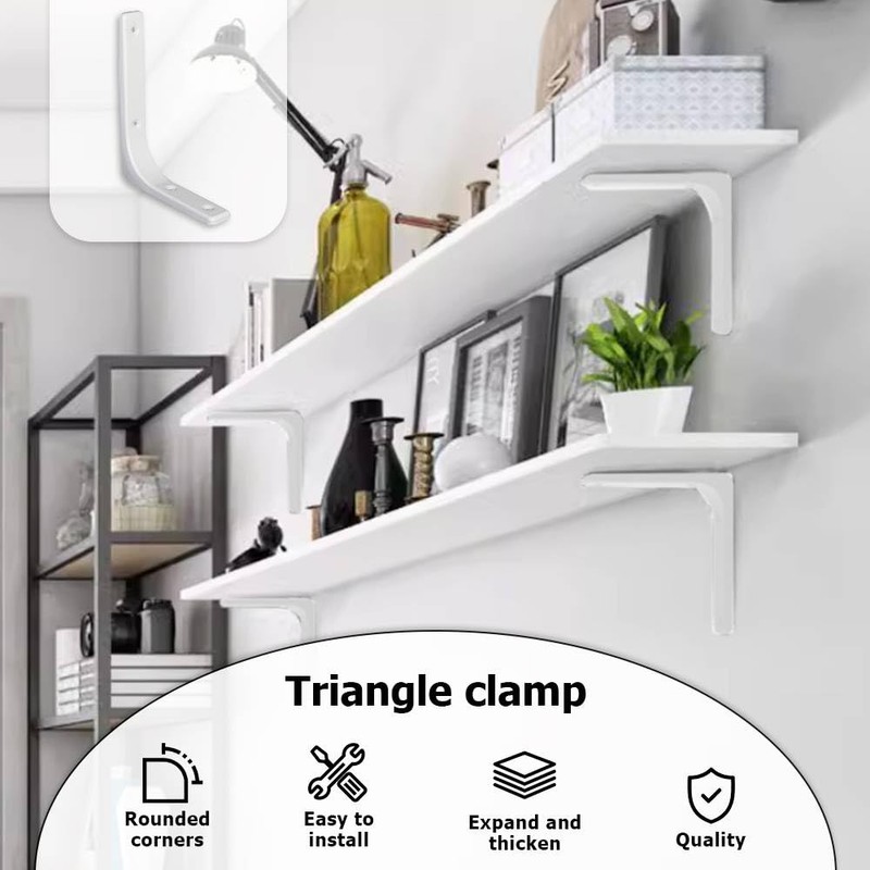 Bralucy Corner Bracket Shelf Support 2pcs Shelf Right Angle Stainless