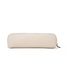YONBEN】Canvas pencil case cartucheras para mujer makeup brush bag simple multifunctional pencil bag (Beige, S)
