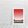GroundDesigns WREXHAM FC Football Gift RACECOURSE GROUND Stadium Art Unframed
