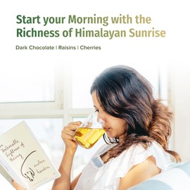 NEPAL TEA Organic Black Tea Loose Leaf - Certified Organic Premium Loose Leaf Black Tea - Single Origin from a Family Farm in the Himalayas - 3.5 Oz/100g (Himalayan Sunrise)