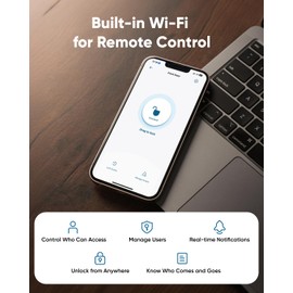 eufy Smart Lock C30, Keyless Entry Door Lock, Built-in WiFi Deadbolt, Smart Lock for Front Door, No Bridge Required, Easy Installation, App Remote Control, Auto Lock, Traditional, Black