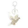 FAYZSOWSR 1PCS Sbird Keychain Charm Rhinestone Keychain Ring Peace Dove