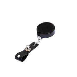 KEY-BAK Retractable Badge Holder with Large Badge Strap and Secure Fastener, Ideal for ID Cards, Badges, and Access Credentials (Belt Clip)