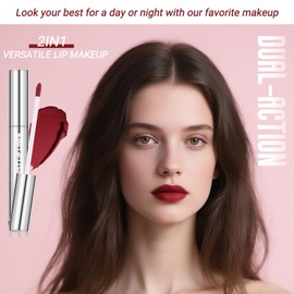 YBUETE Lip Gloss Velvet texture, Matte Lipstick Waterproof Long-Lasting Formula, 21-Hour Smudge-Proof Color, All-Day Comfort for Work & Play Non-Stick Cup Lip Tint for Women Girl