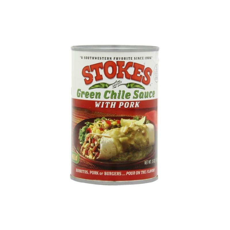 Stokes Green Chile Sauce with Pork, 2 Pack of 15
