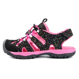 Northside Baby-Girl's Burke SE Sport Sandal, Black/Fuchsia, Size 6 M US Toddler