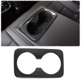 MUXEE Rear Water Cup Holder Panel Decoration Material for Kia Forte K3 2019 2020 2021 2022 2023 2024 - ABS Carbon Fiber Sport Interior Accessories