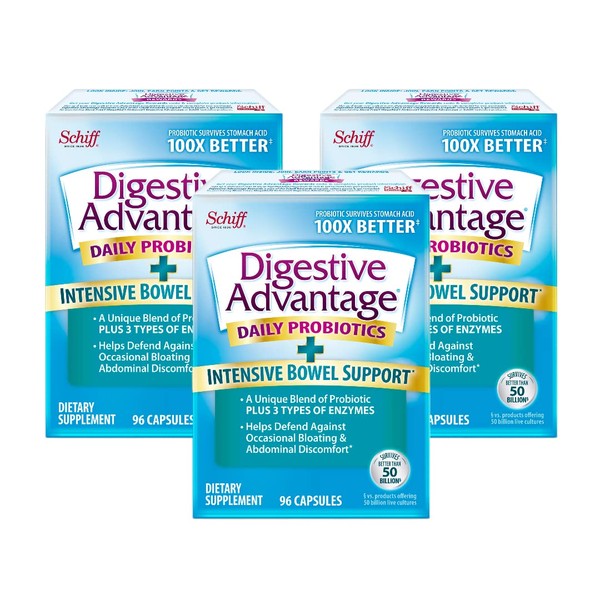 Digestive Advantage Intensive Bowel Support, 96 Capsules (Pack of 3)