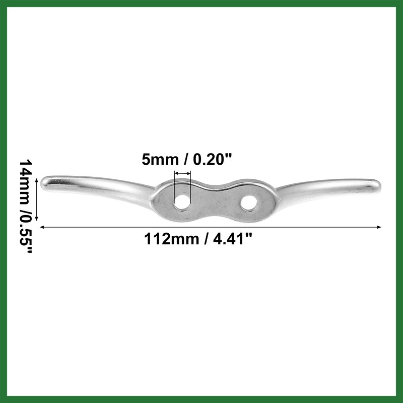 Motoforti 4 Inch Stainless Steel Flagpole Cleat Hook Boat Deck