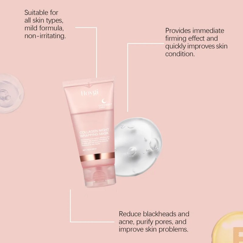 Mascarilla De Colágeno Nocturna Máscara Exfolian Envolver X2
