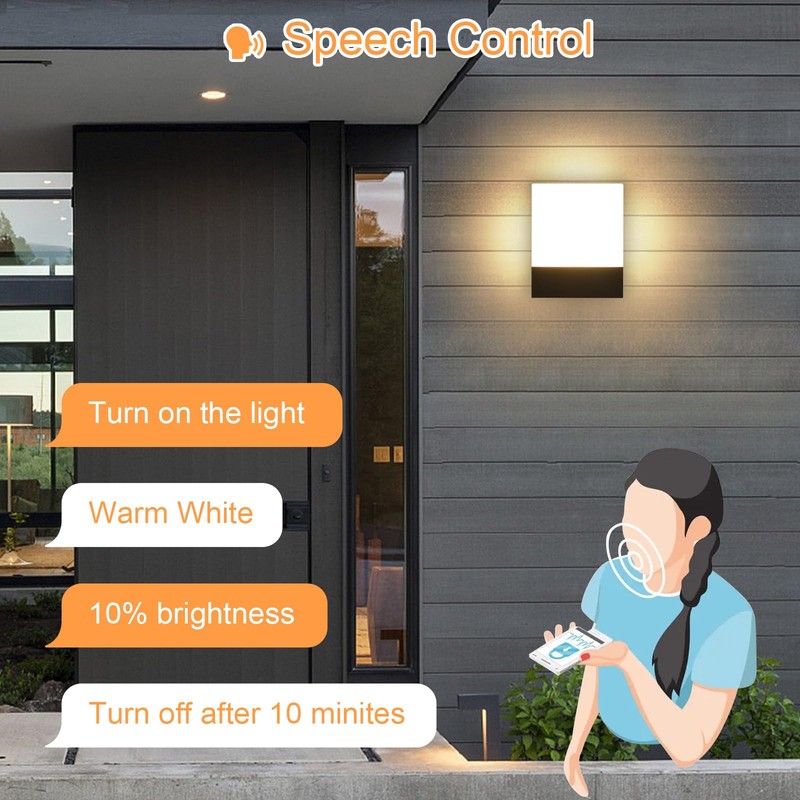 Lightsjoy 18W Outdoor Light Dimmable IP65 Waterproof Outdoor Lamp with
