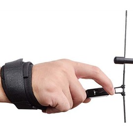Archery Compound Bow Release Aid Trigger Caliper Shooting Camo/Black Design - Adjustable Black Wrist Strap (Pack of 1)