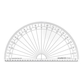 Kearing Large 30cm Clear Protractor for School, Woodworking, Office Supplies, Crafting, Sewing, Quilting, Crafting and Pattern Making Projects, 180 Degree