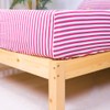Vertical Stripe Bed Sheets Set Twin Size - Red Classic