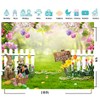 CYLYH 10x8ft Easter Bunny Backdrop - Happy Easter Day Background