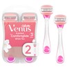 Gillette Venus ComfortGlide Disposable Razors for Women, 2 Count, White
