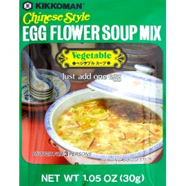 Kikkoman Egg Flower Soup Mix, Vegetable, 1.05 Ounce, pack of 12