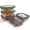 BOROHOUSE 5-Pack Borosilicate Glass Containers with Tempered Lids, 35.2oz/4.4 Cup
