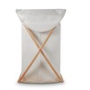 X Frame Laundry Hamper Bamboo Wood Hamper with Lid for