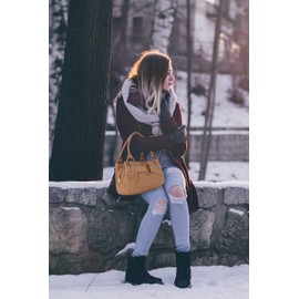 Gigi - Women's Leather Top Handle Bag - Ladies Small Handbag - With Heart Keyring Charm - OTHELLO 4466 - Antique Honey