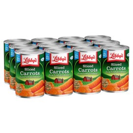 Libby's Sliced Carrots | Deliciously Sweet & Tender | Vibrant Orange Carrot Slices | Seasoned with Sea Salt | Grown & Made in USA | 14.5 oz (Pack of 12)