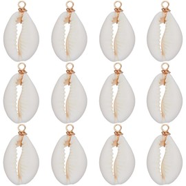 SUNNYCLUE 1 Box 30 Stück Echte 18 Karat Vergoldete Muschelanhänger Muschelanhänger Bulk Muschelanhänger Sommer Ozean Hawaii Strand Muschel Natürliche Muschelanhänger Für Die Schmuckherstellung DIY Arm