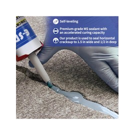 E-SDS Concrete Crack Filler Outdoor Waterproof Cement Crack Filler, Polyurethane Adhesive Sealant Self-Leveling Driveway Repair Filler Flexible Concrete Patch Gray 10.5 fl. oz (Grey,6 Pack)