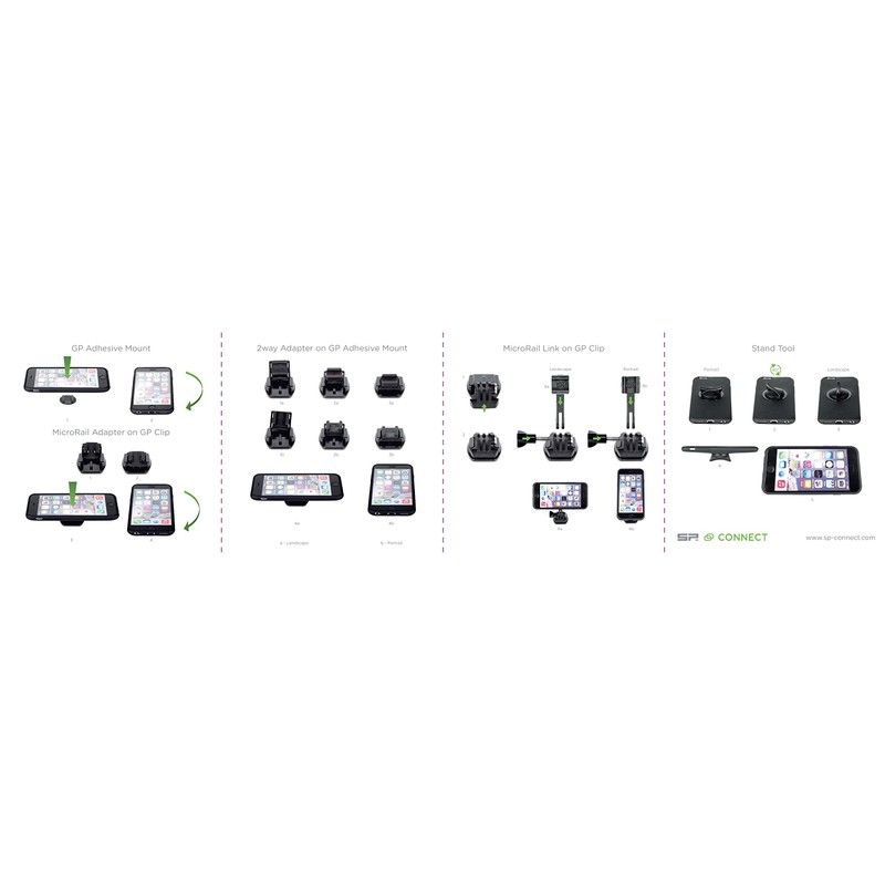 SP Connect Moto Bundle Mount, Black